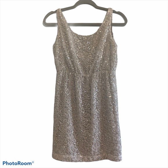 Miss Me MM Couture Taupe Sequin Embellished Dress Sz M - Picture 1 of 7